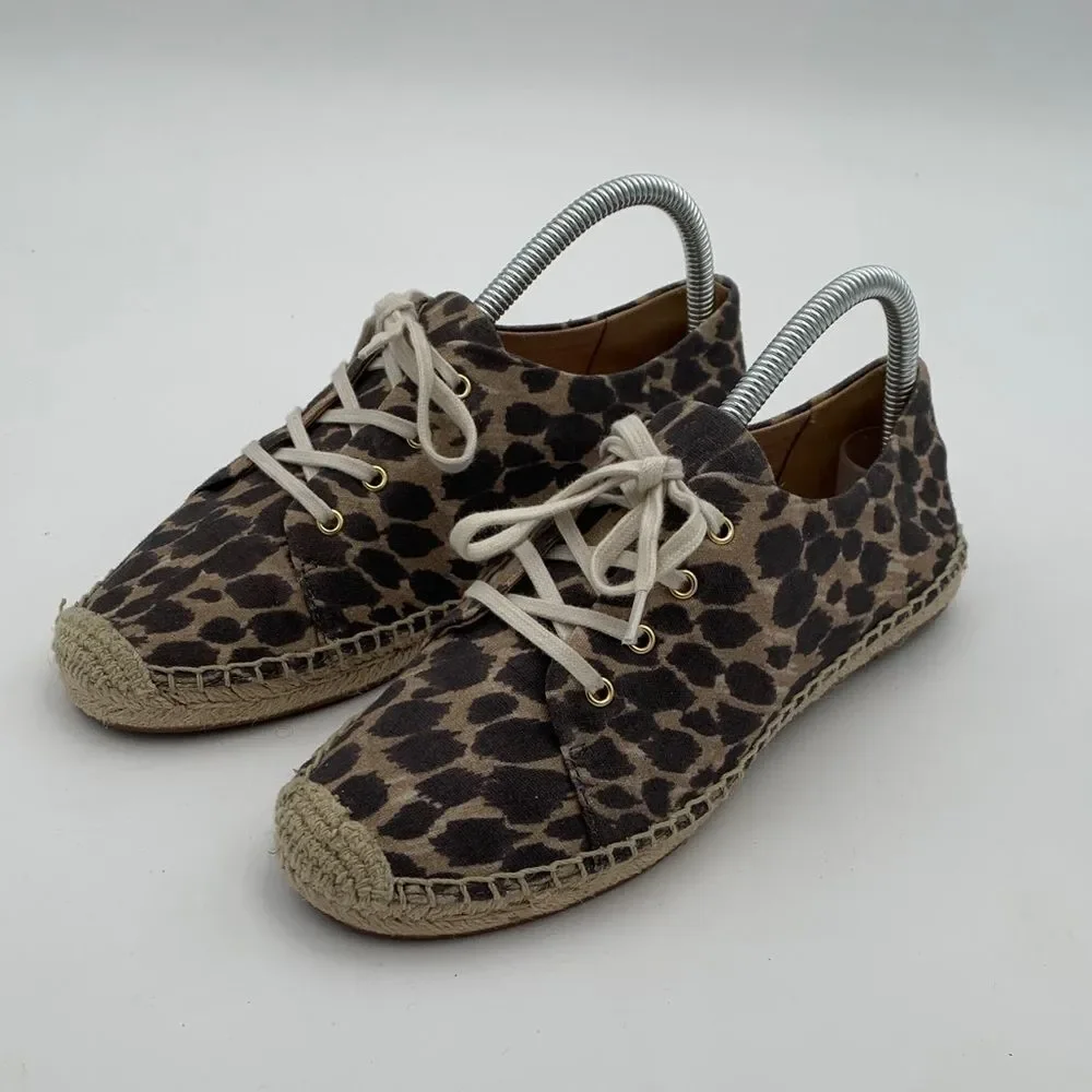 Leopard Print Espadrille Sneakers size 7.5